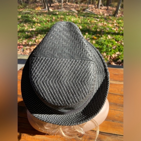 Vintage Black w/ white Chevrons Fedora Tailor Made - Picture 6 of 10